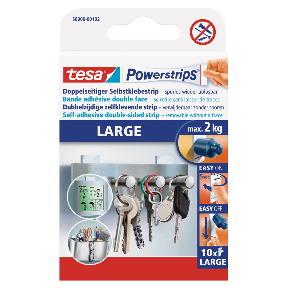 Schlüsselanhänger?, Powerstrips, Klebeband?, Selbstklebend, groß
