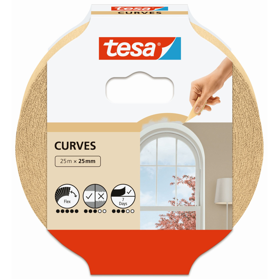 Klebeband, Tape, Schnappband, Luftdruck, Curves 25m×25mm