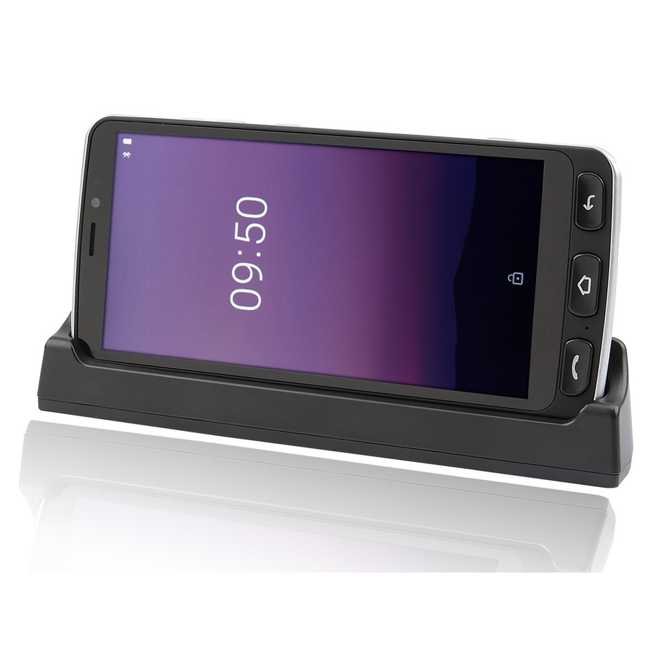 Smartphone, Ladestation, Ladehalter, Handyhalter, Schwarz