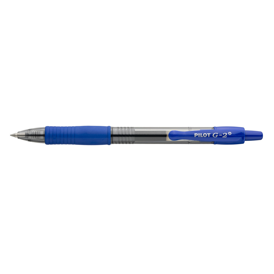 Kugelschreiber, G-2, Klickpen, Blau, Gummi-Griff
