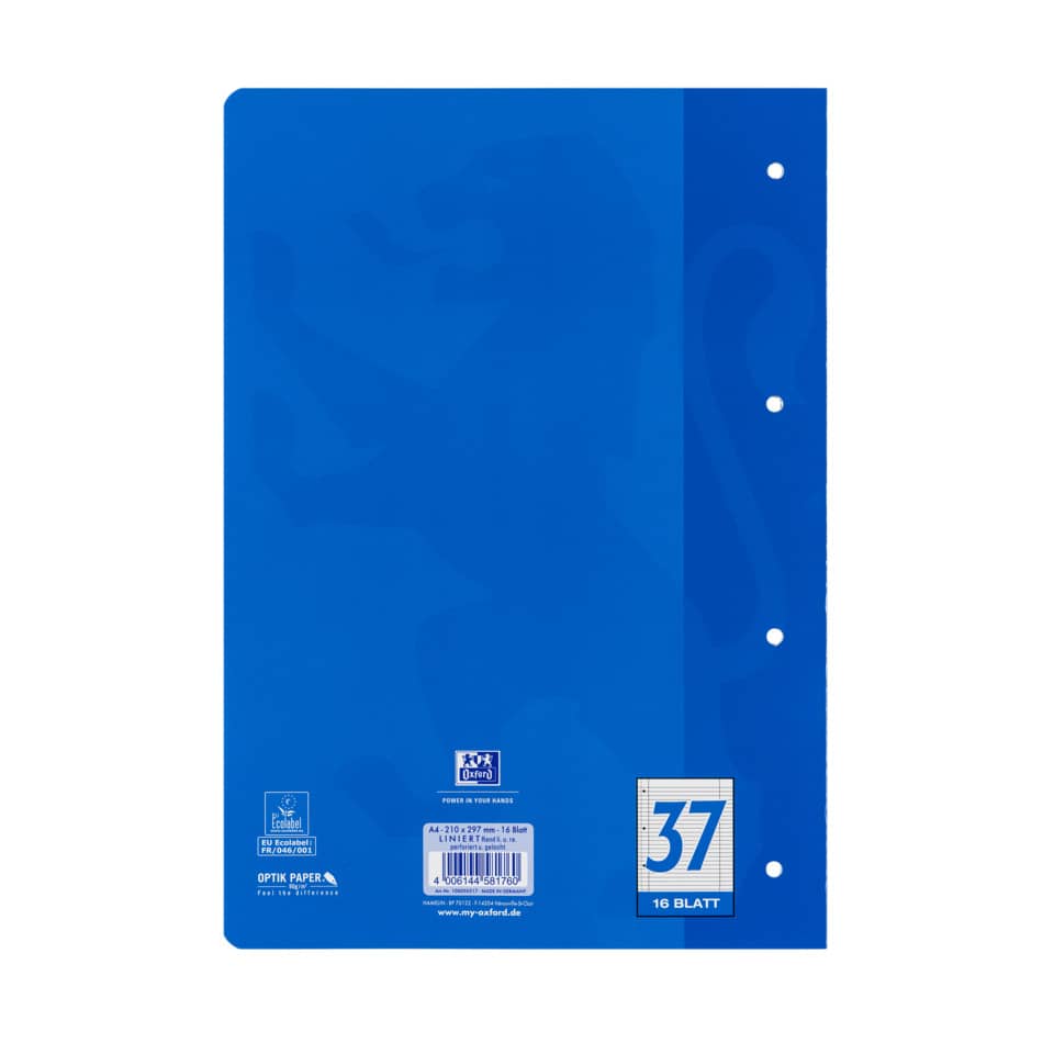 Ordner, A4/A5 Ordner, blau, 3-Loch-Ordner, Kunststoff