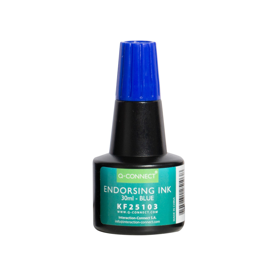 Tinte, Tintenfläschchen, Endorsing-Tinte, Blau, Klebstoff?