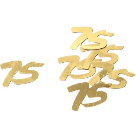 Konfetti Zahl 75, gold  47505