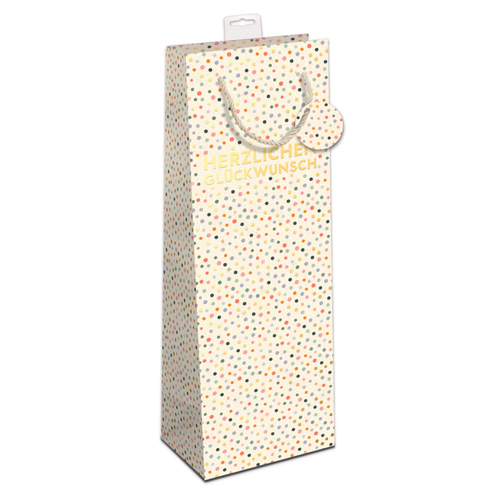 Geschenkverpackung, Punktmuster, Glückwunsch, Geschenktüte, Papierverpackung