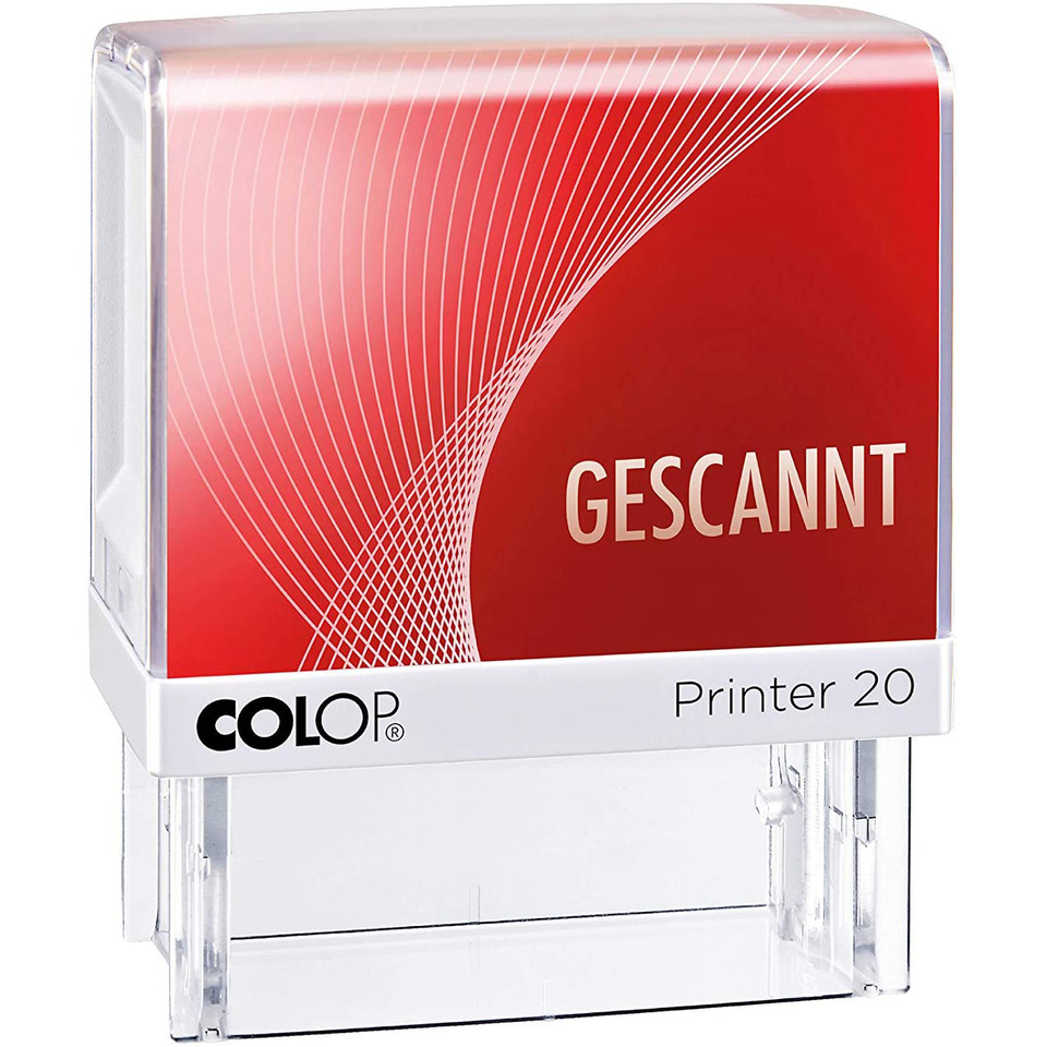 Stempel, GESCANNT, Printer 20, Druckstempel, Colop