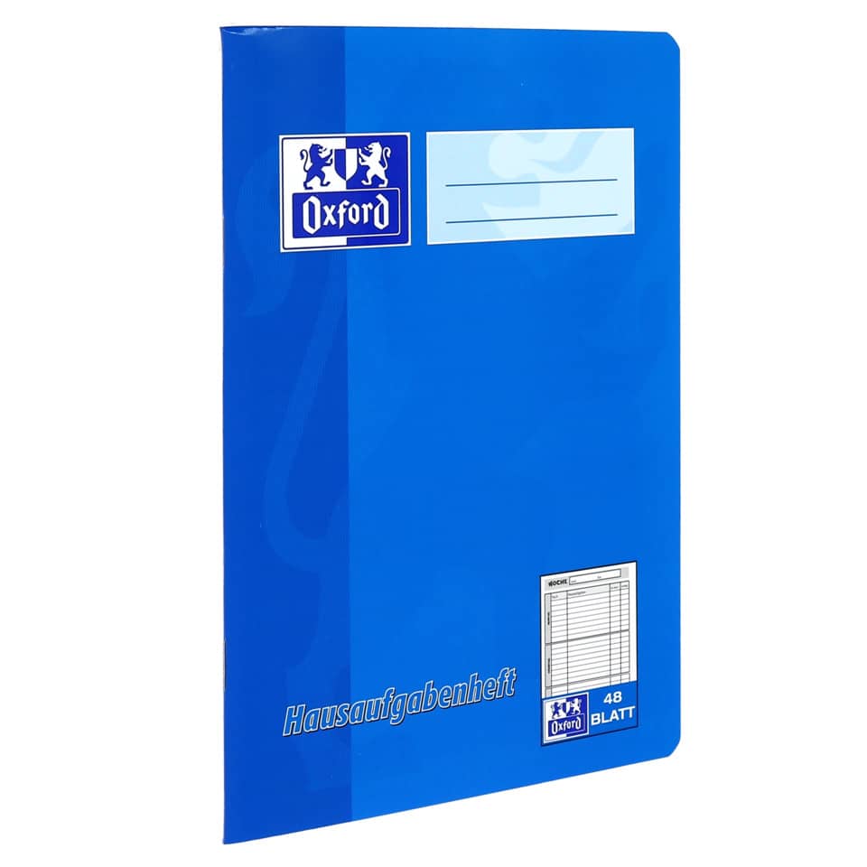 Notizbuch, A4, Kunststoff, Oxford, blau
