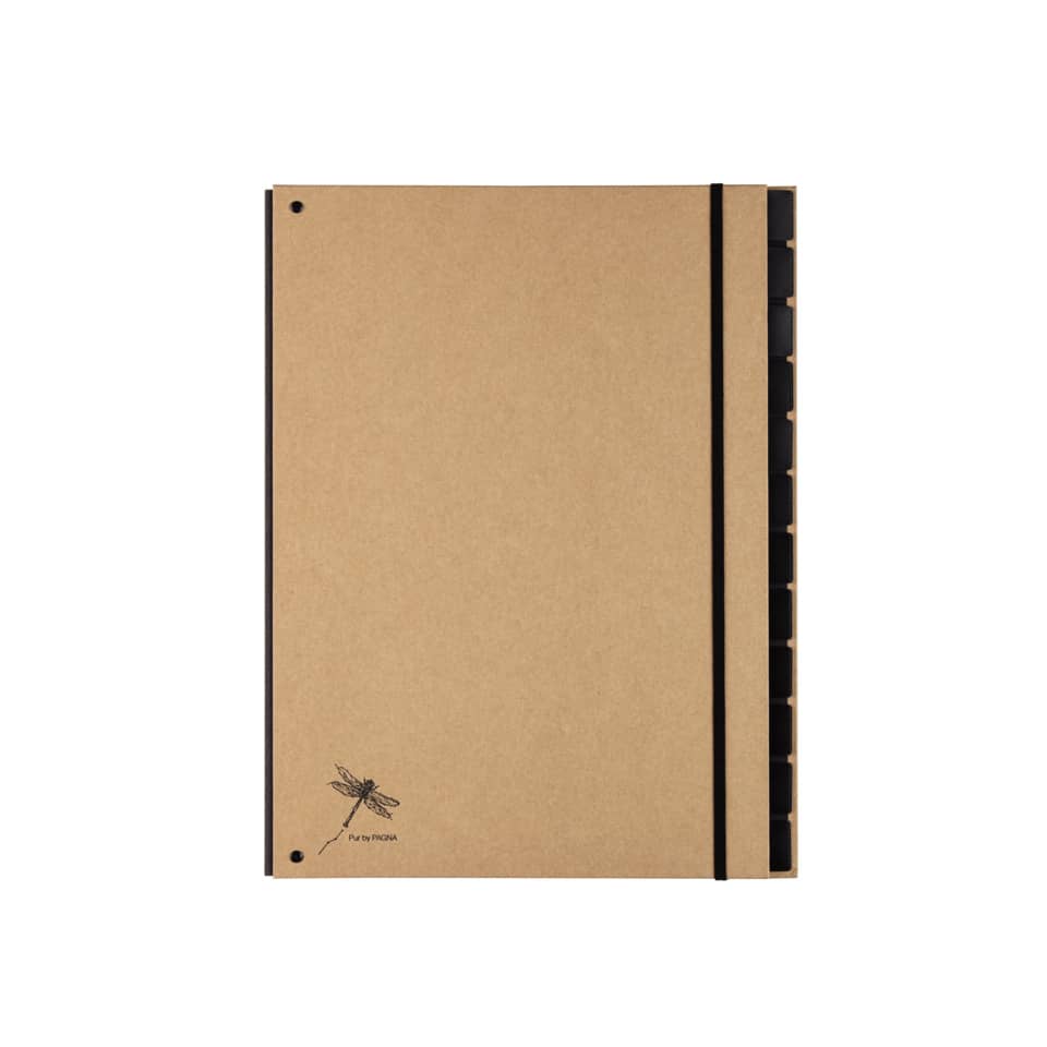 Notizbuch, Klemmbindung, Karton, A4, Etui-Deckblatt
