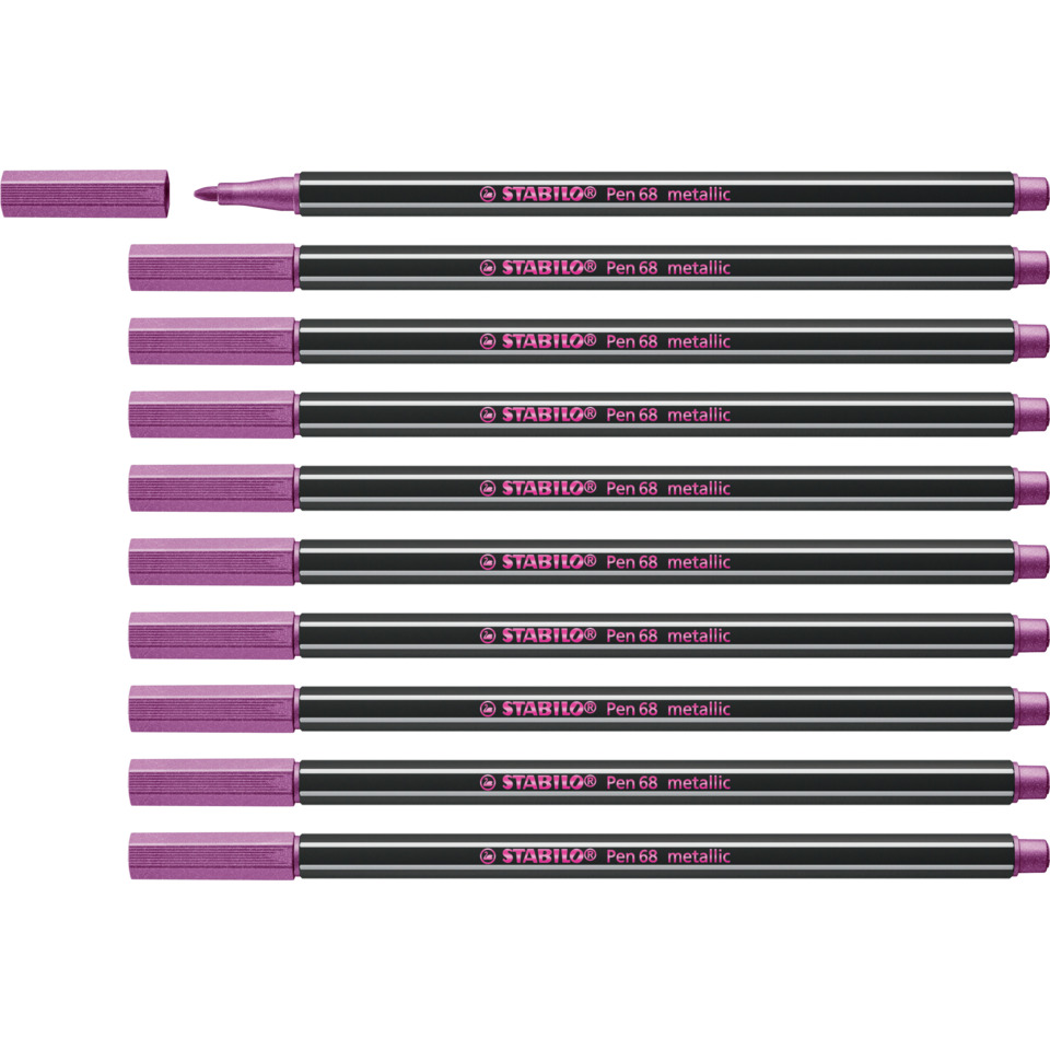 Kugelschreiber, Filzstift, metallic, Stabilo, 8er-Set