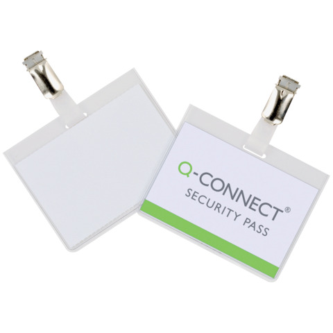 Namensschild mit Clip, 60x90mm, 25 Stück Q-CONNECT KF01562