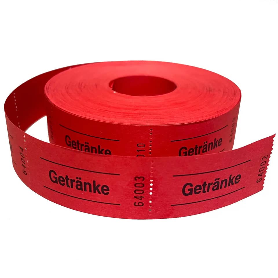 Getränke, Klebebanderkennung, Aufkleberband, Rot, Etikettenrolle