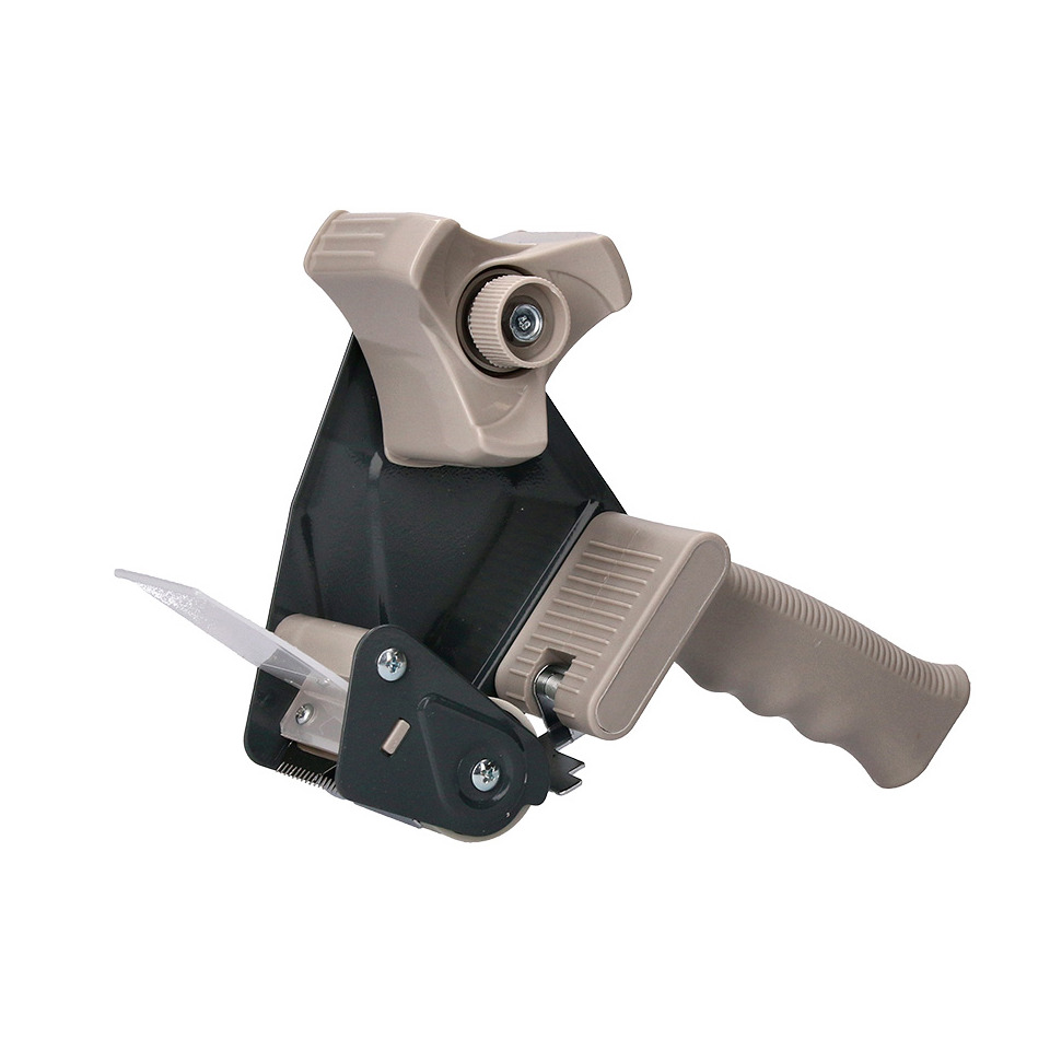 Etikettiergerät, Klebe-/Etikettenmesser, Klingenschutz, Handgriff, Schäkel/Knopf-Kippsystem