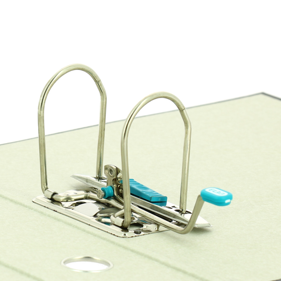 Binder, Ringbinder, Metallklammer, Klammer, blauer Hebel