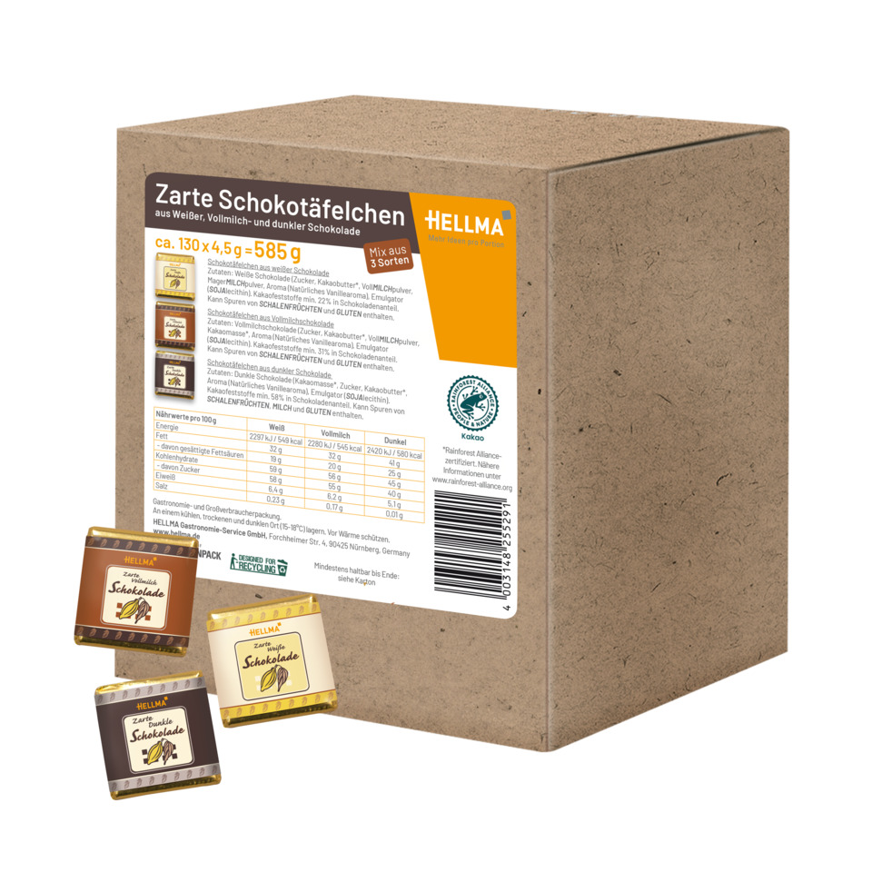 Schokolade, Zarte Schokokuss, Kleines Schokoladen-Set, Schokoladen-Trüffel, Mix aus 3 Sorten