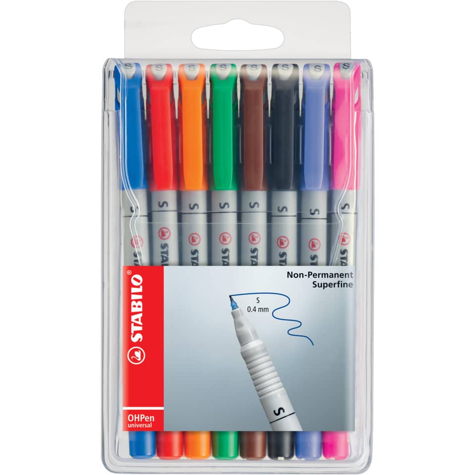 Marker-Set, Fine-Liner, Farb-Auswahl, 0.4-mm, Nicht-permanent