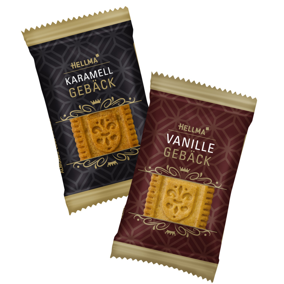 Karamellgebäck, Vanillegebäck, Keks, Snack, Verpackung