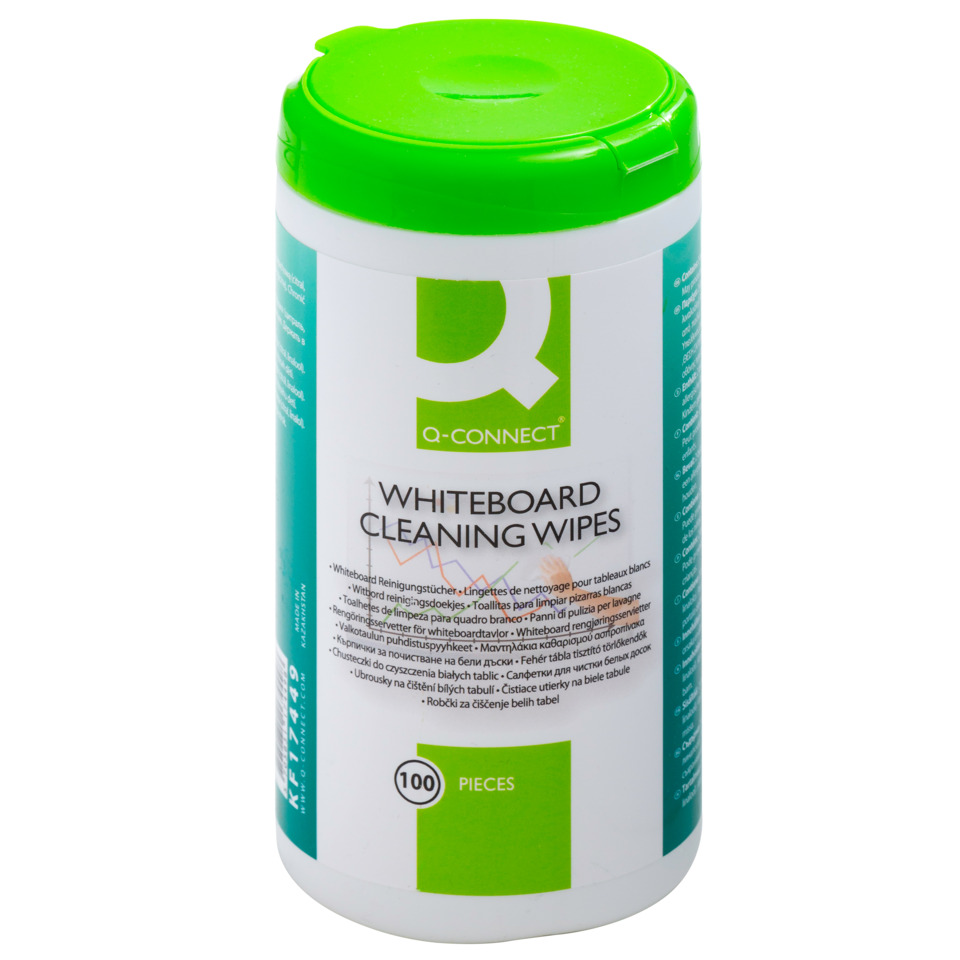 Whiteboard-Wipes, Reinigungsstücher, 100 Stück, grüner Deckel, Behälter (grün)