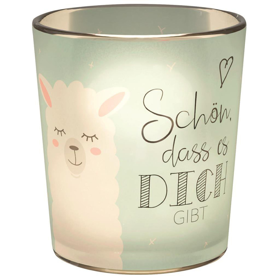 Alpaka, Lampe, Becher, Dekoration, Sprüchen