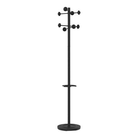 Standgarderobe ACCUEIL schwarz 8 Kleiderhaken Schirmhalter UNILUX 100340694