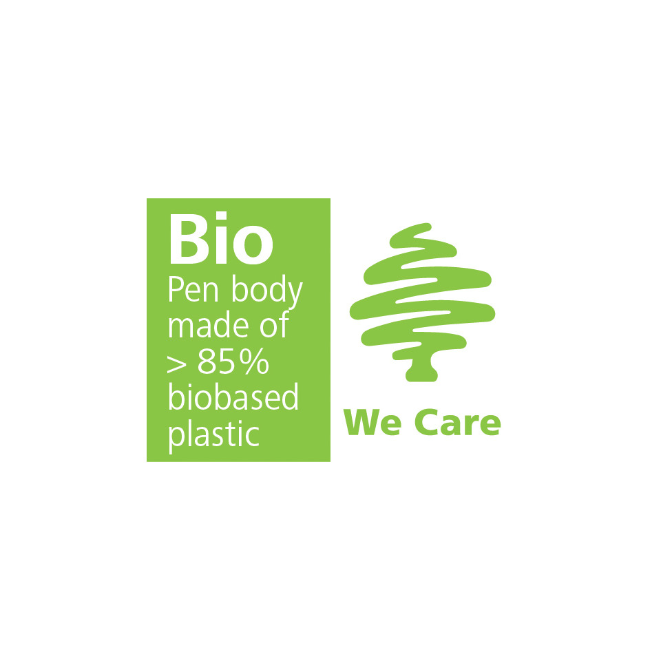 biologisch, pflanzenbasiertekunststoff, biobasiert, we care, pen body