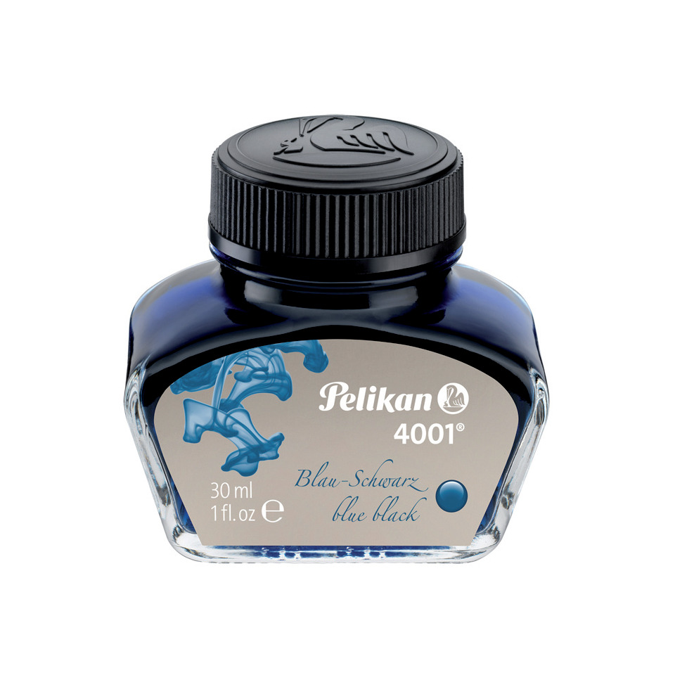 Tintenflasche, Blau-schwarz, Tintenbehälter, 30 ml Tinte, Pelikan Tintenfass