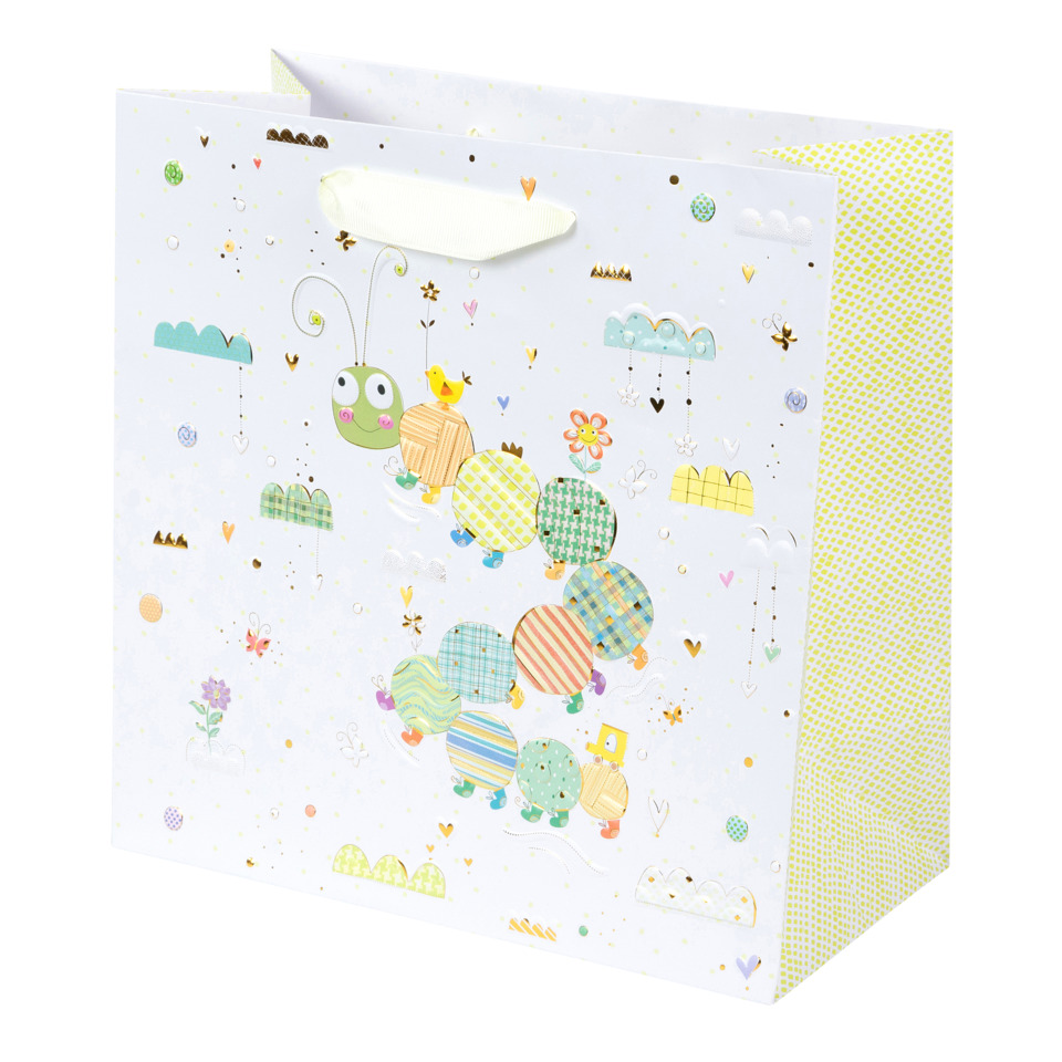 Geschenkverpackung, Geschenktüte, Kinderdesign, Ballon-Muster, Pastellfarben