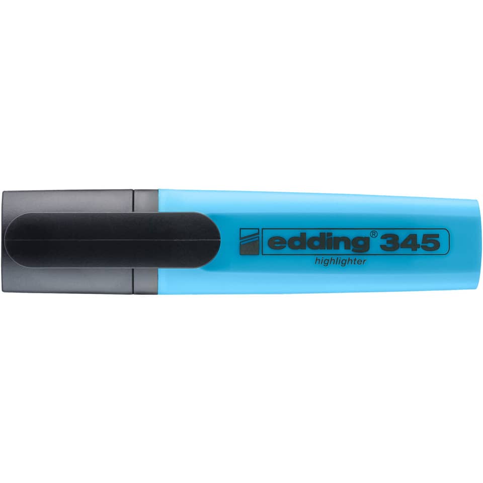 Highlighter, Marker, Blau, Edding 345, Filzstift