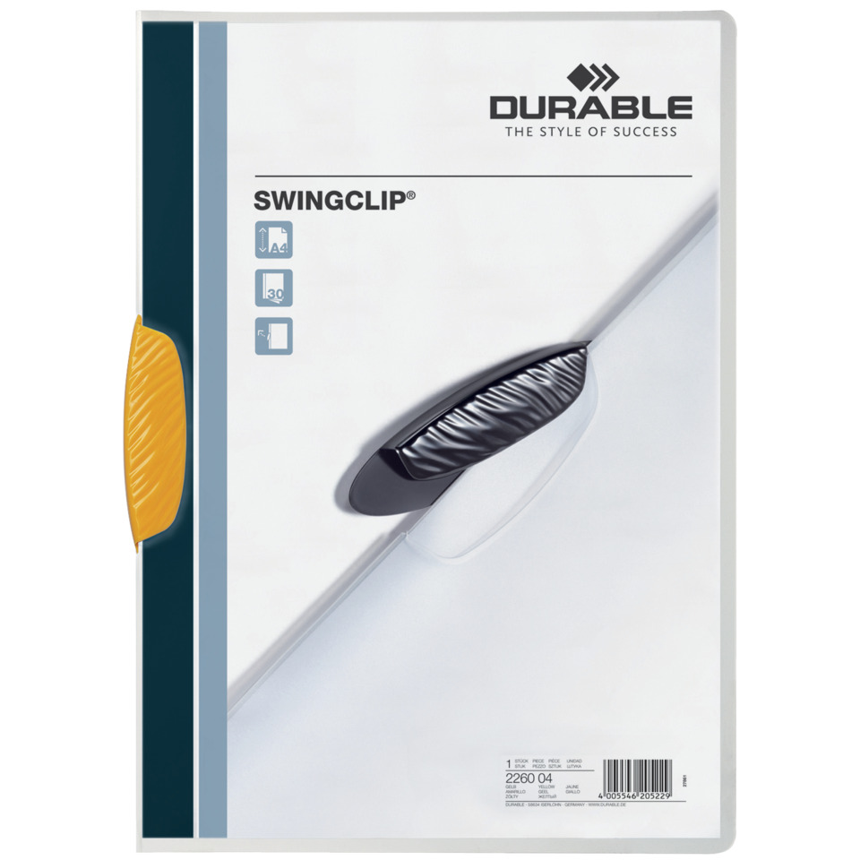 Schneid-Clip, Swing Clip, Binder-Clip, Büro-Ordner, Schwarz, Orange, Dauerhaft, A4, Schiebegriff