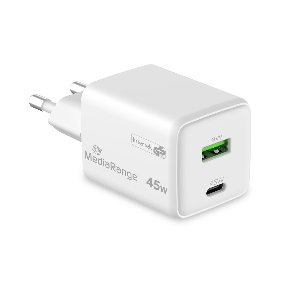 Ladegerät, USB-C, 18W, 45W, Weiß