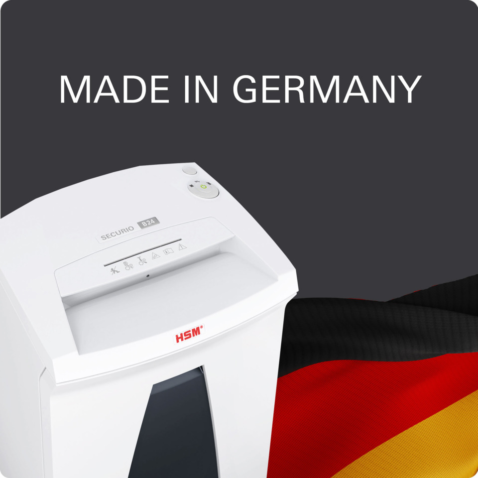 Papierzerbin, Schredder, A4, Schwarz, Deutschland-Flagge