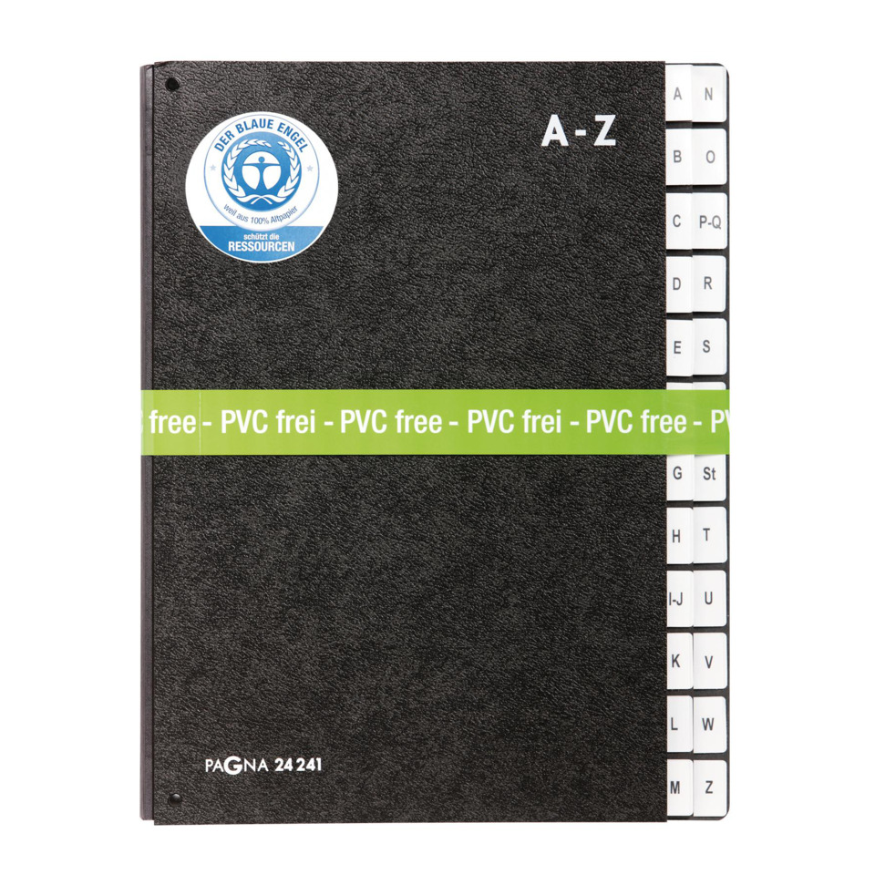 agenda, Notizbuch, Binder, A-Z Registerkarten, PVC-frei