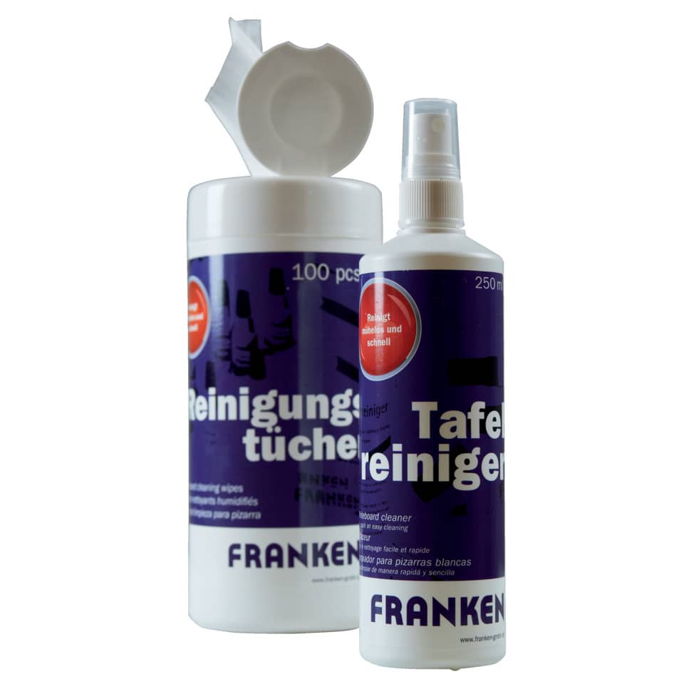 Reinigungsset, Putzmittel, Tafelreiniger, Spray, Reinigungsbedarf