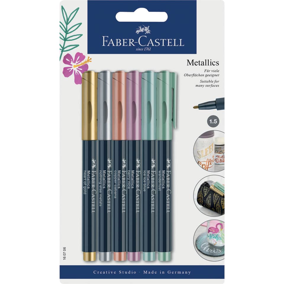 Metallische Marker, Alcoholbasierte Stifte, Feine Feder, Gemischte Farben, Metallische Tinte