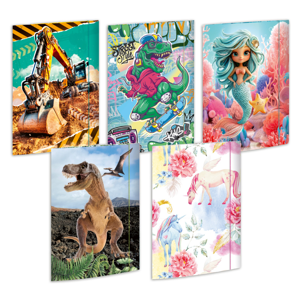 Kinder-Poster, Dinosaurier, Meerjungfrau, Dinosaurs, Baugerät