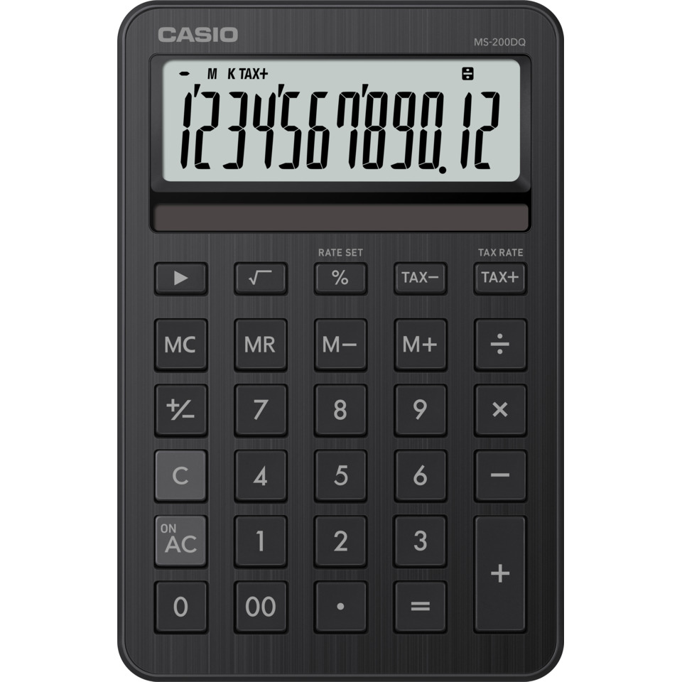 Taschenrechner, Casio, Solar/Elektronischer, Digitalanzeige, Tastaturknöpfe