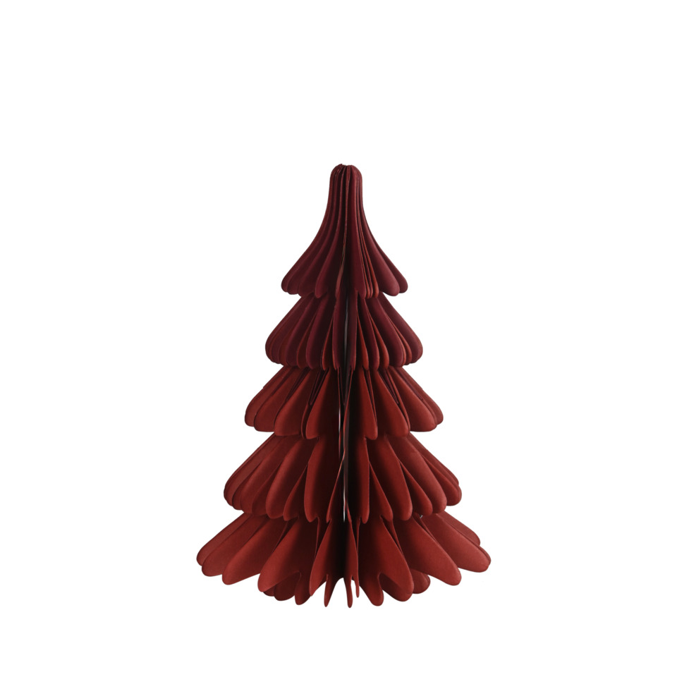 Papierbaum, Weihnachtsbaum, Deko, Rot, Faltkunst