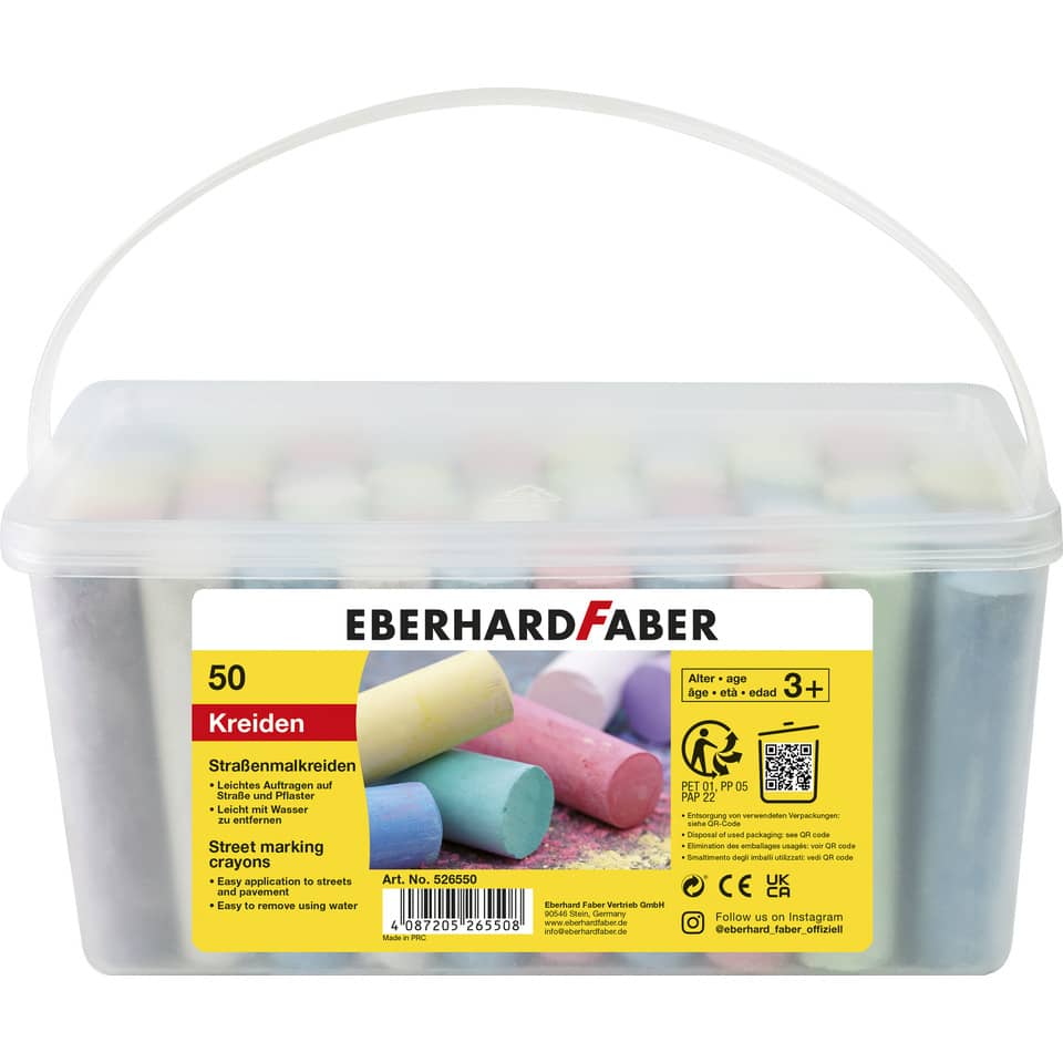 Kreiden, Straßenmarkierkreiden, Kreidefarben, Chalk sticks, Schulbedarf