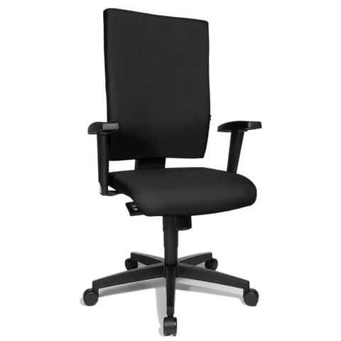 Drehstuhl Light Star 20 mit Armlehnen schwarz   Fußkreuz schwarz TOPSTAR LS200TG20
