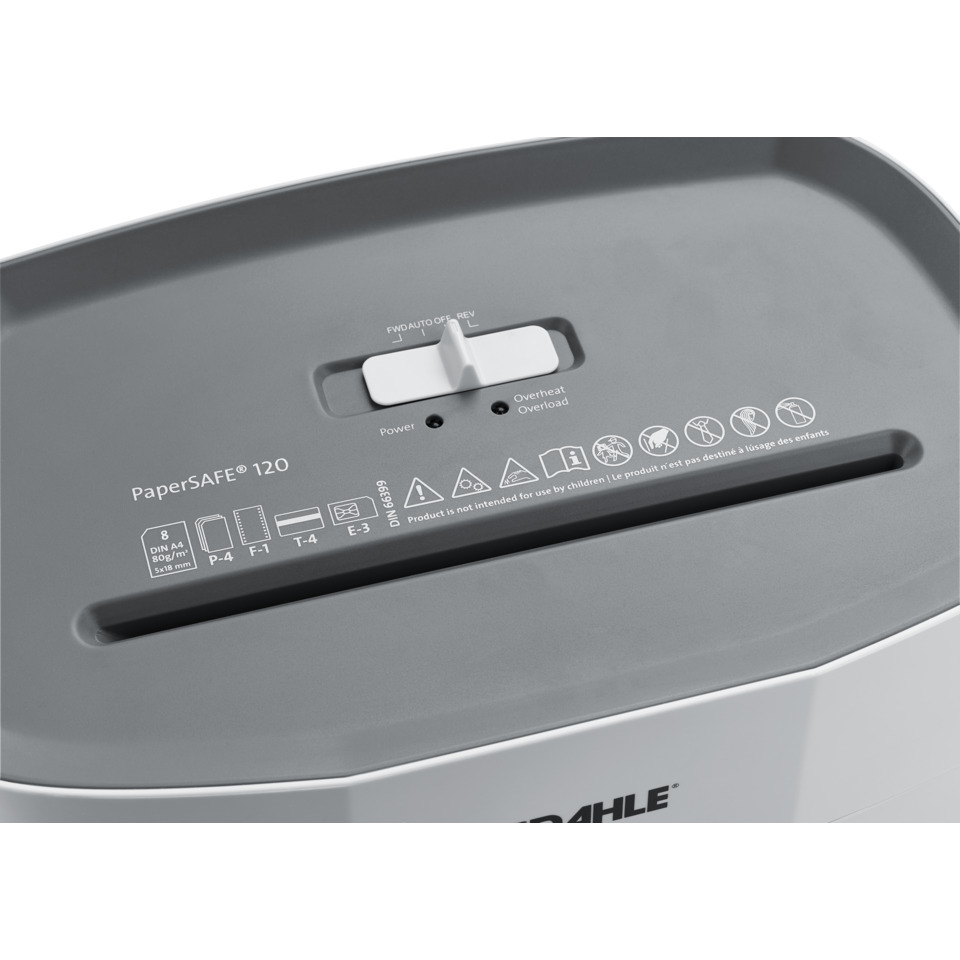 Papierschredder, Papersafe 120, Schacht, Abfallbehälter, Schwarz/Grau