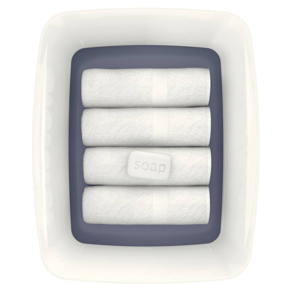 towels, baubath towel, soap, storage, basin