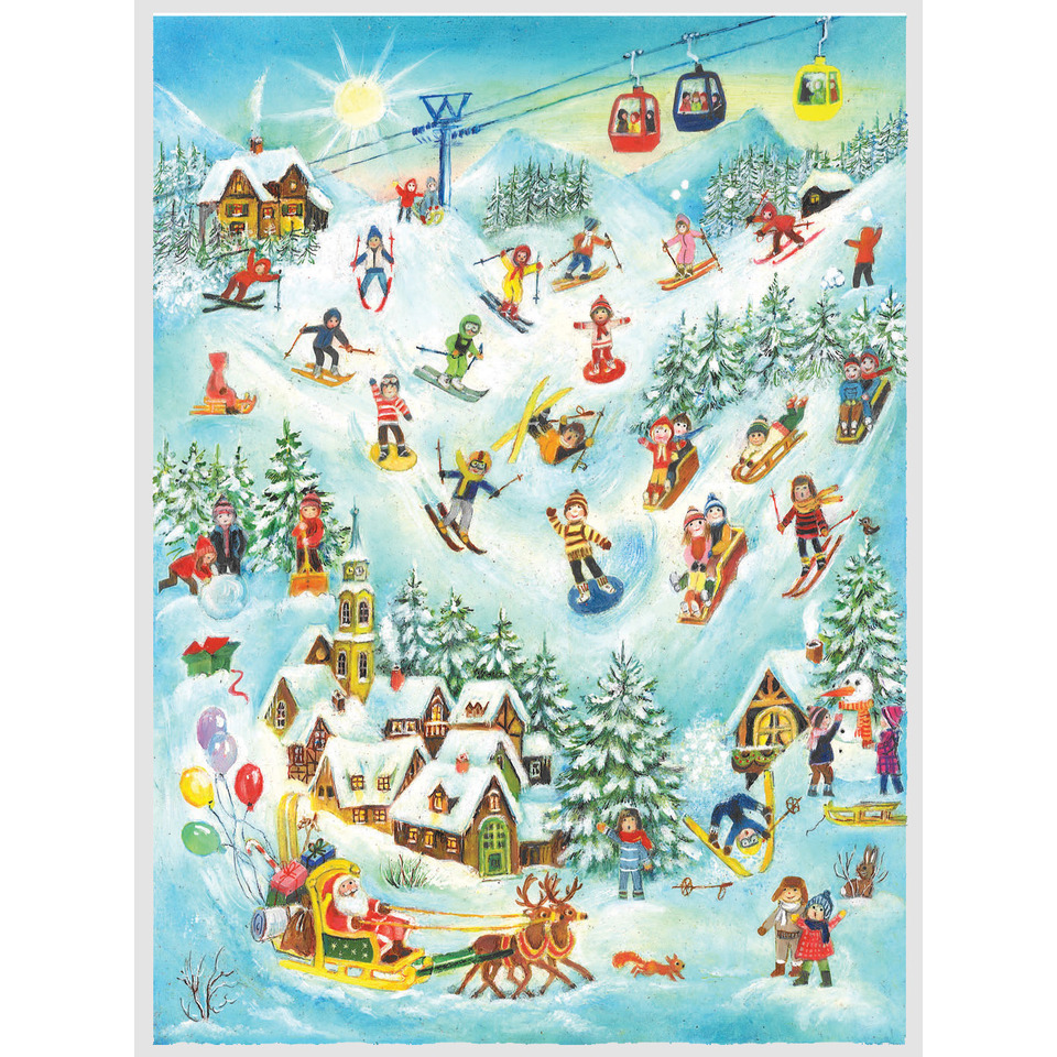 Winter, Skiing, Schnee, Dorf, Seilbahn