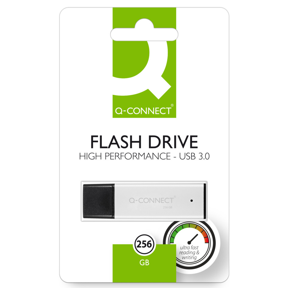 Flashspeicher, USB 3.0, 256 GB, Q-Connect, Metallgehäuse