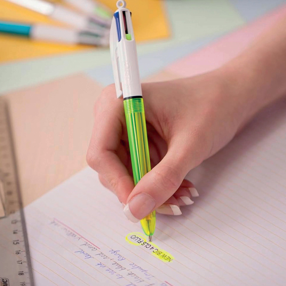 Kugelstift, Klemme, grün, Leuchtender Marker, N Schreibstift, Lineal und Papier