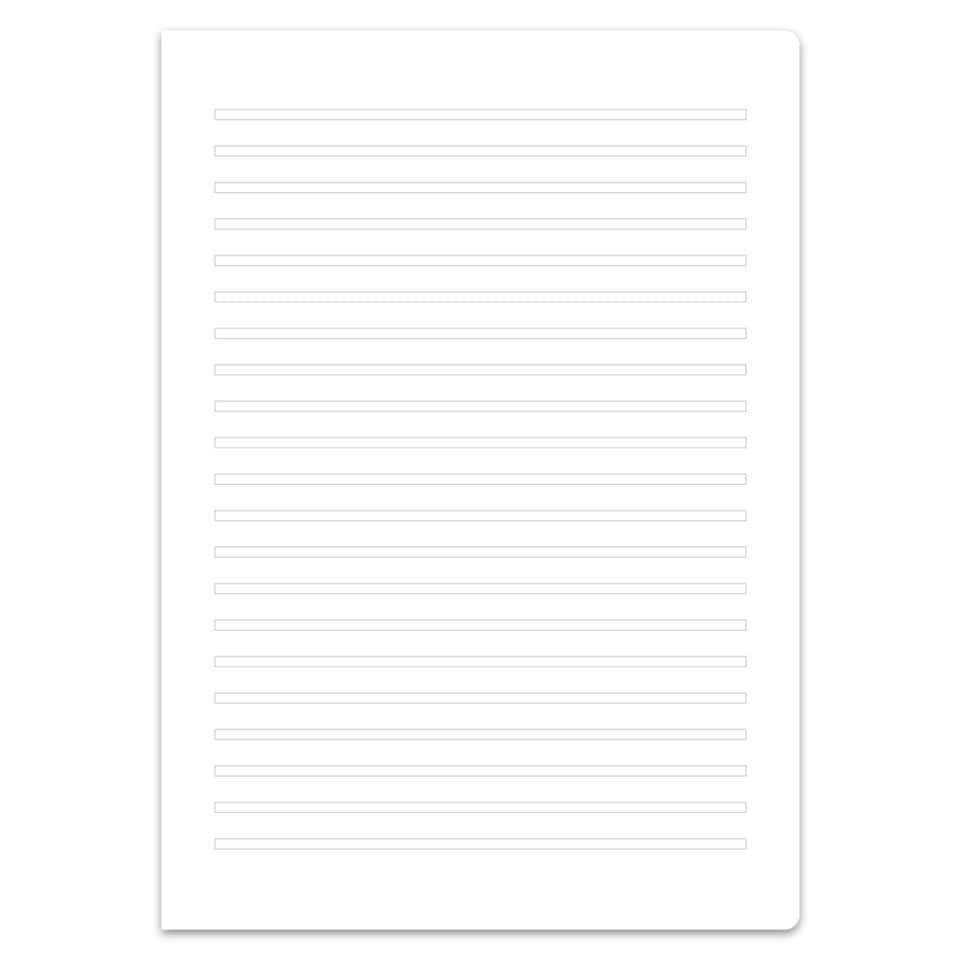 Notizblock, Gitterlinien, weißes Cover, Spiralblock?, Linierte Seiten