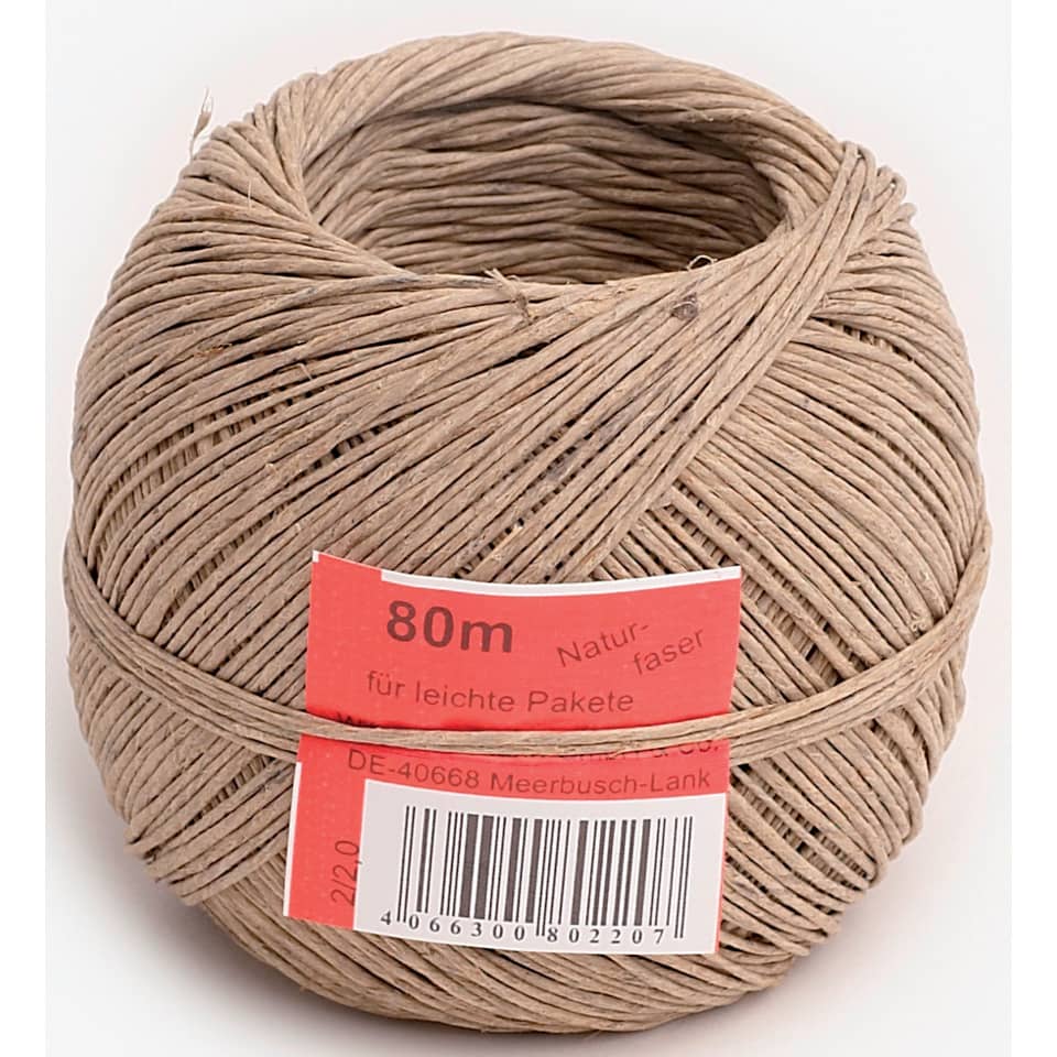 Jutegarn, Naturfaser, Beige, 80m, Kordel