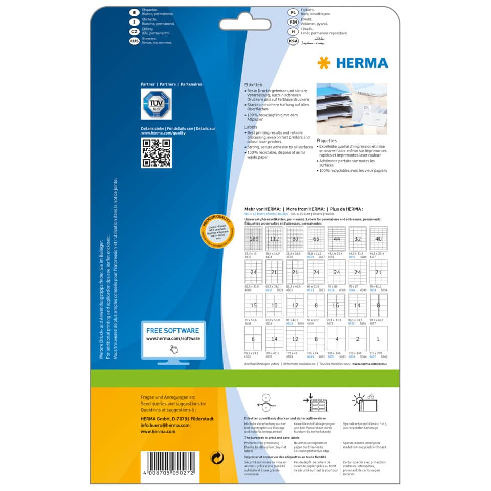Etiketten, Verpackung, recyceltes Papier, blaue Verpackung, Etikettenbogen