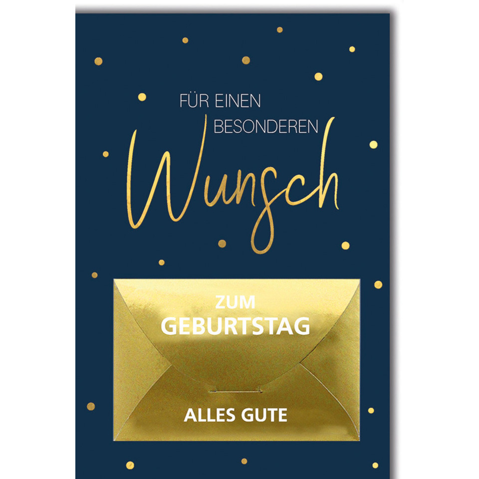 Grußkarte, Geburtstag, Envelope, Gold, Hochwertig