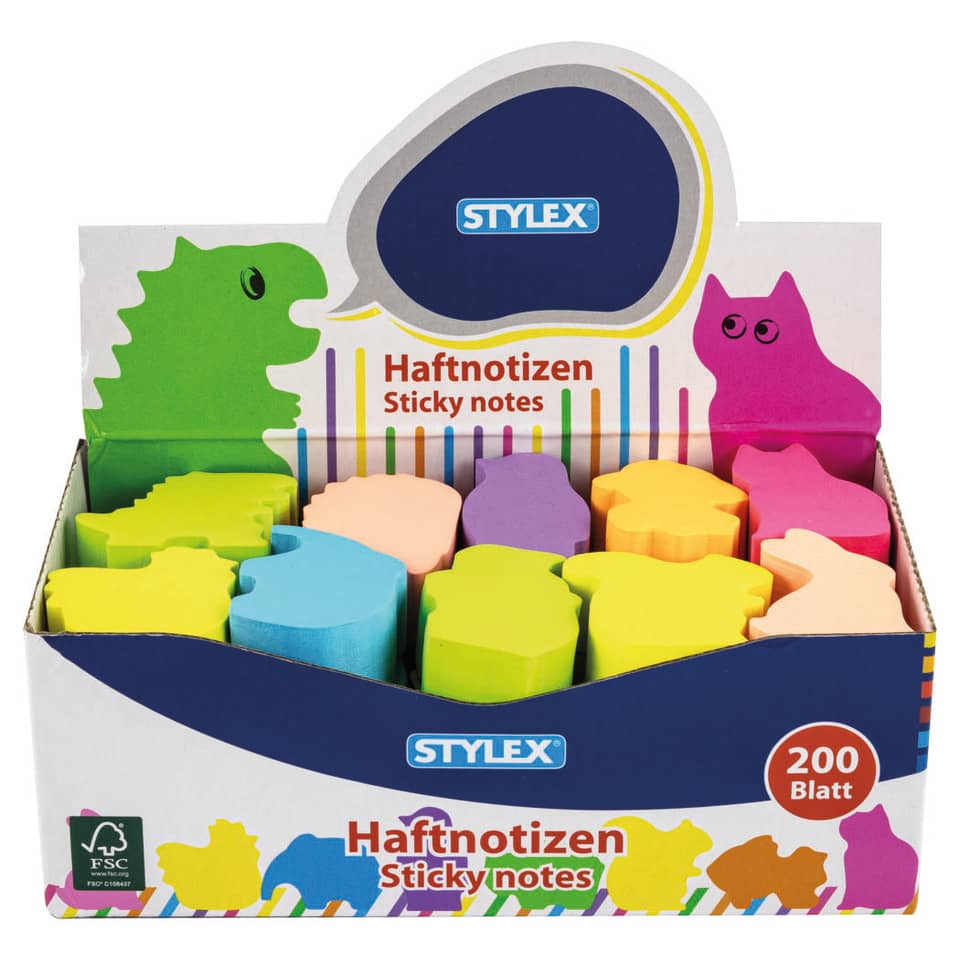 Haftnotiz Mini Tiere, sortiert STYLEX 31275
