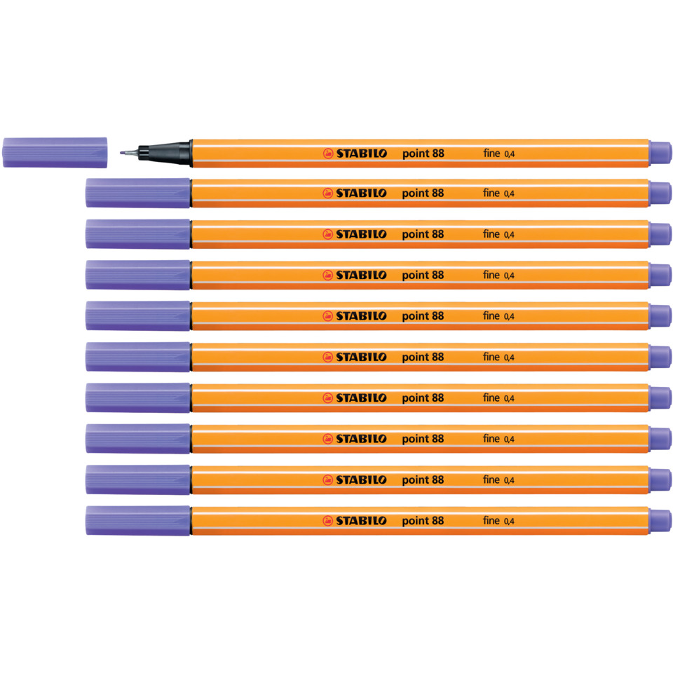 Marker, Hochlighter, Orange, Lila-Kappen, Set aus Stiften