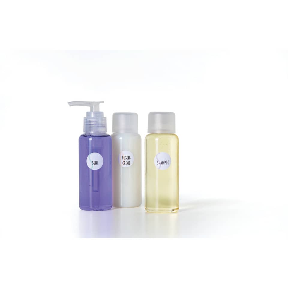 Körperpflege, Duschgel?, Shampoo, Körperpflege-Set, Flaschen