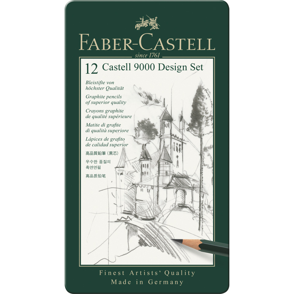Graphitbleistifte, Design-Set, 12 Stück, Bleistiftenset, Made in Germany